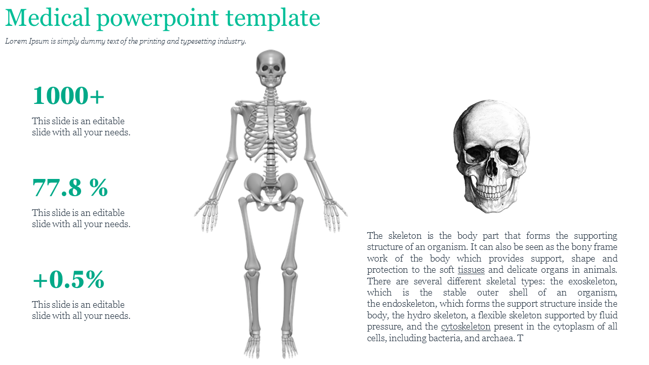 A Three Noded Medical PowerPoint Template Presentation